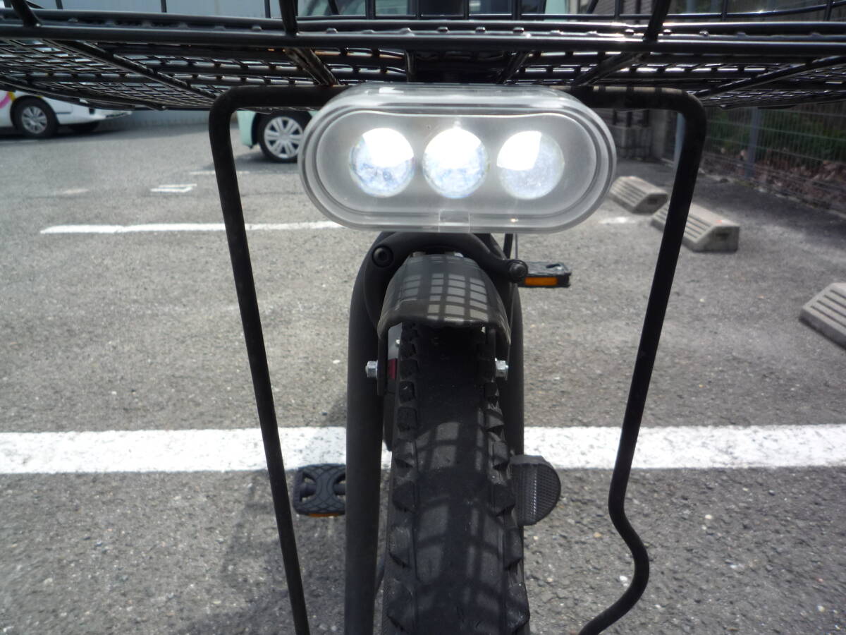 大阪引取可 新基準 ブリヂストン STEPCRUZ 電動アシスト自転車 26インチ ステップクルーズ ネイビー 紺 黒 ブラックの画像4