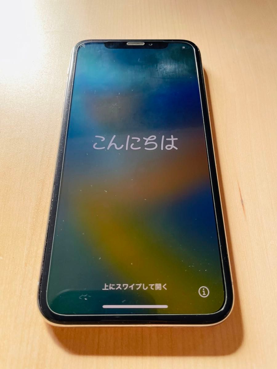 【箱付きiPhone X 64GB】SIMフリー／シルバー／USBケーブルあり　※SHEINで購入したブラックのケースつき