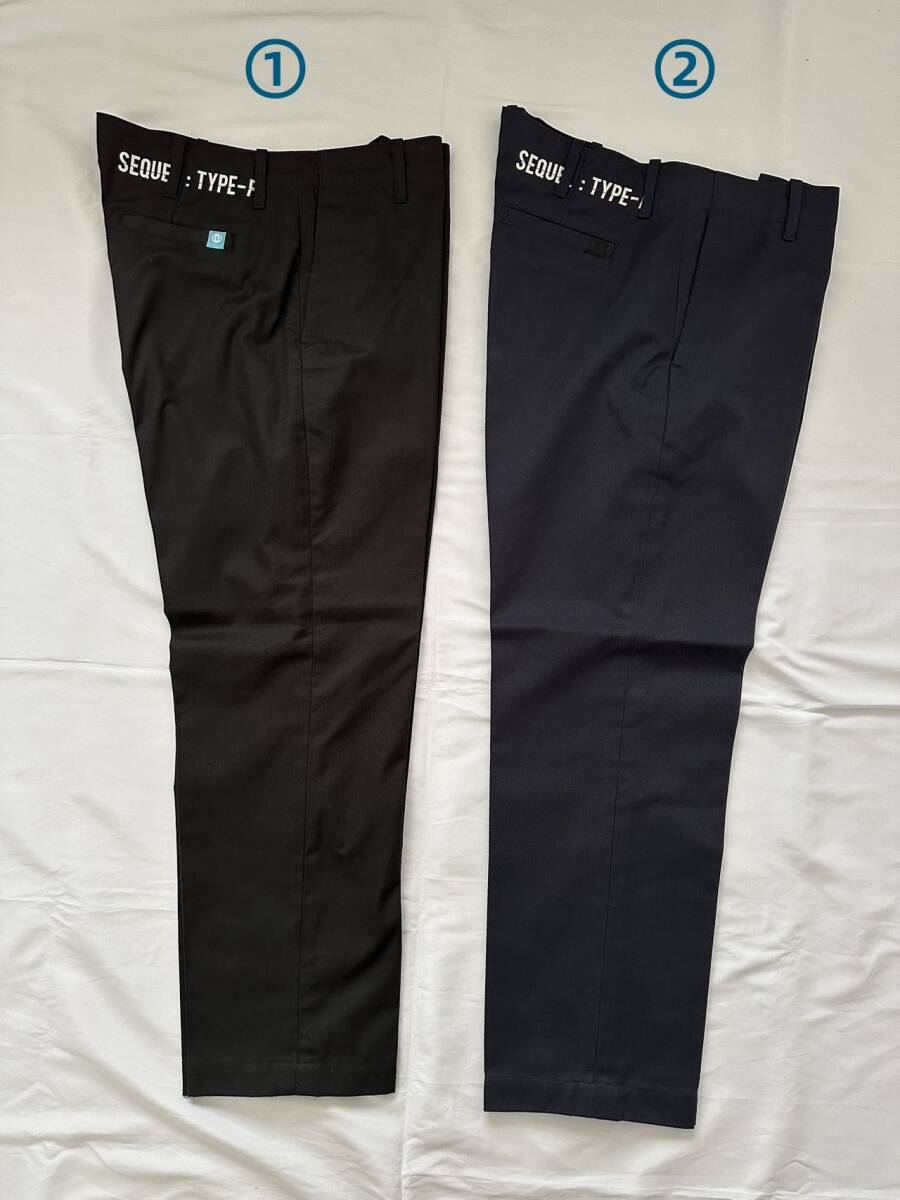 [ стоимость доставки 0]2 пункт set SEQUEL CHINO PANTS TYPE F SIZE L BLACK NAVYsi-k L брюки-чинос чёрный черный темно-синий 