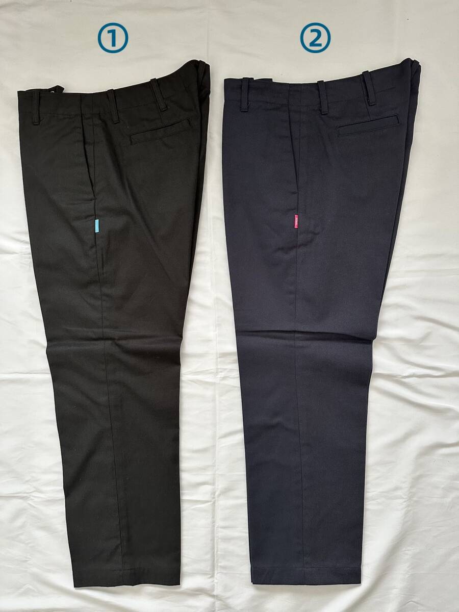 [ стоимость доставки 0]2 пункт set SEQUEL CHINO PANTS TYPE F SIZE L BLACK NAVYsi-k L брюки-чинос чёрный черный темно-синий 