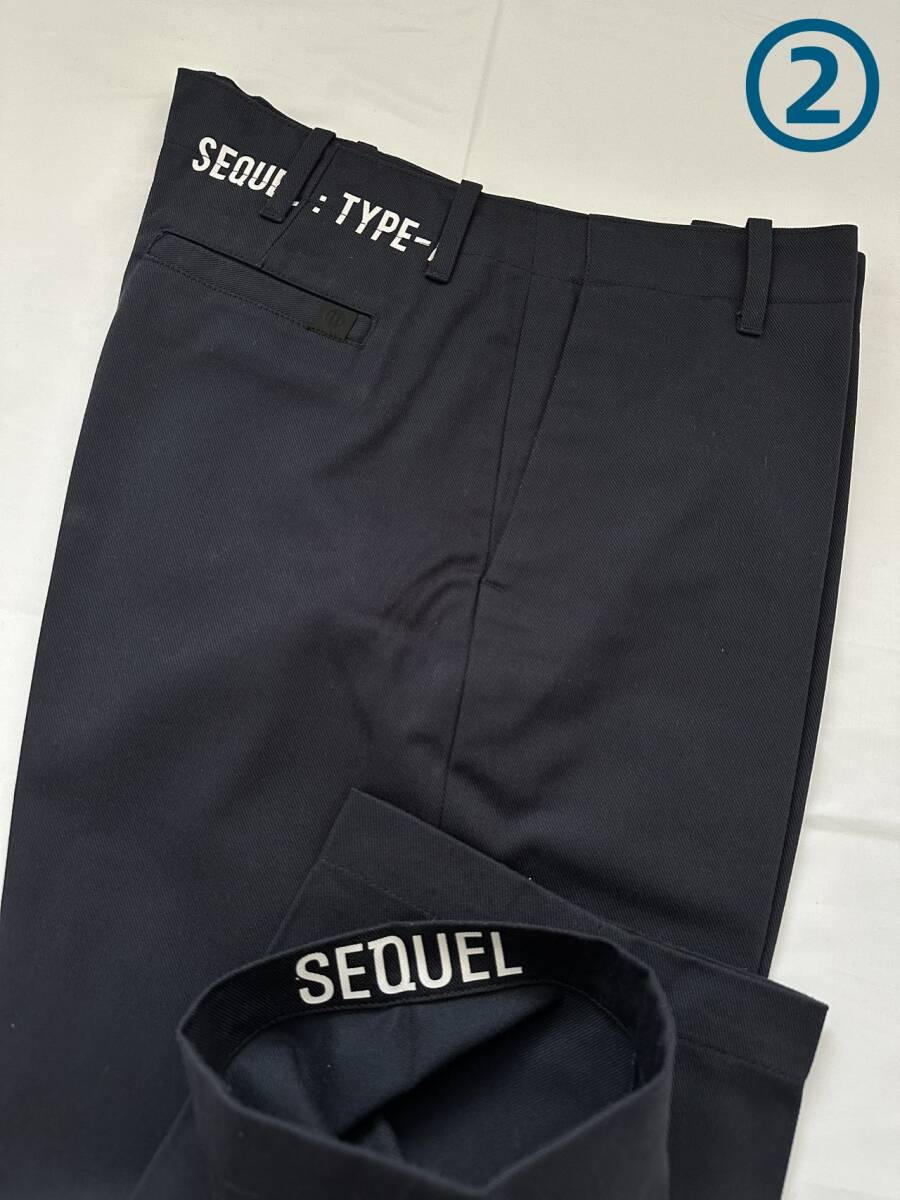 [ стоимость доставки 0]2 пункт set SEQUEL CHINO PANTS TYPE F SIZE L BLACK NAVYsi-k L брюки-чинос чёрный черный темно-синий 