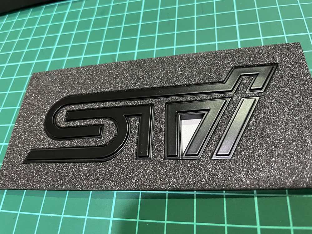  матовый чёрный STI задний багажник эмблема 2015+ WRX/STI ABS