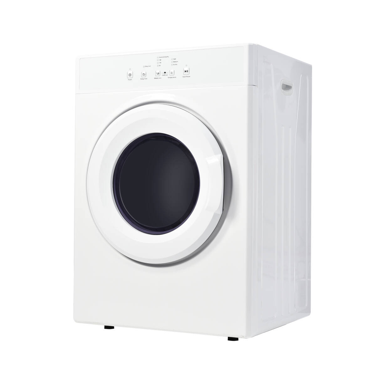  white dryer 8kg dryer 8 kilo clothes large drum home use wool automatic mode touch panel compact timer high temperature bacteria elimination E579