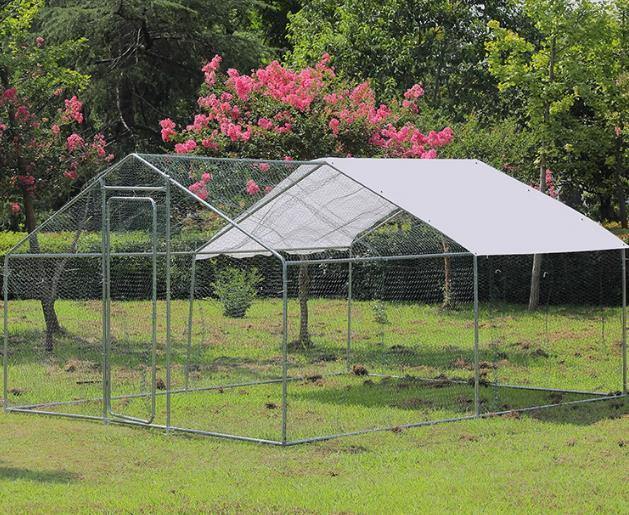 飼育ケージ 防水カバー付きの大きな金属製の鶏小屋養殖 鶏小屋 鶏舎 鶏かご 鳩 兎ケージ猫屋兎ケージ トレイ付き超大型室外 E716_画像4