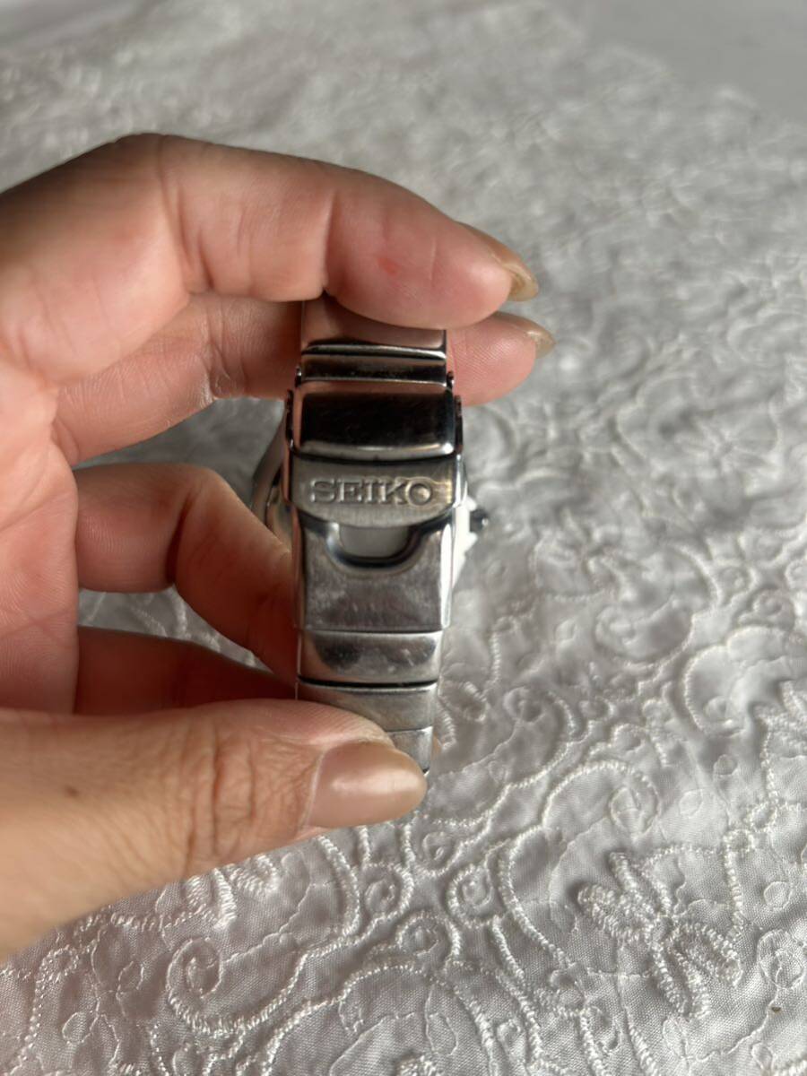 【#kk】【不動】SEIKO 腕時計 48N6-B.I 026810 シルバーブラック セイコー の画像5