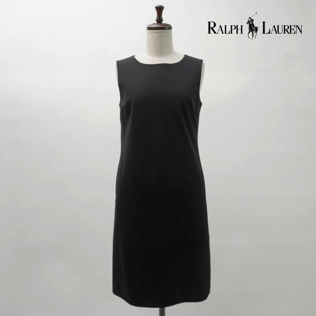  прекрасный товар Ralph Lauren Ralph Lauren безрукавка One-piece задний Zip женский чёрный черный размер 160*NC1288