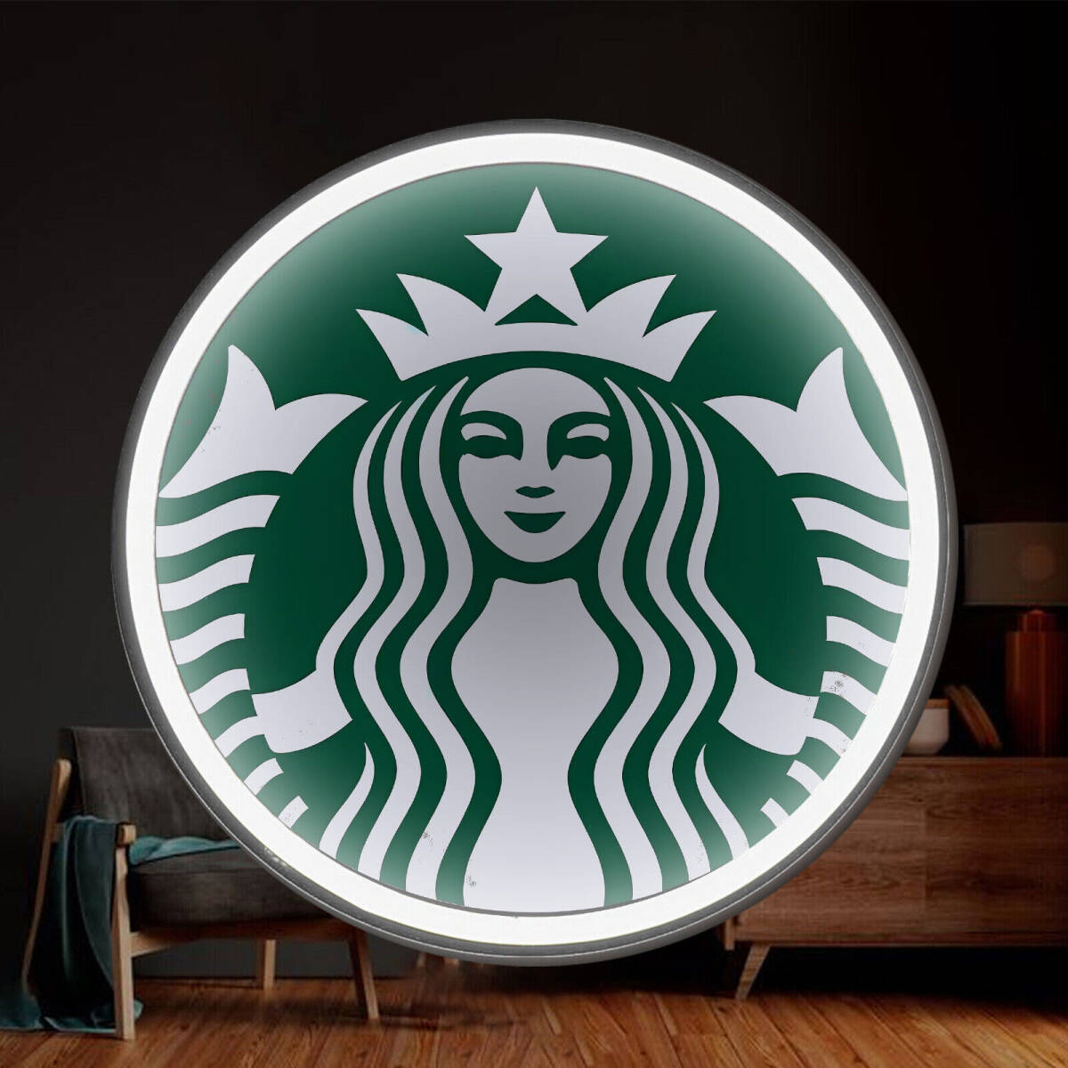 ☆新品・迅速発送☆ スターバックス コーヒー STARBUCKS COFFEE 新ロゴ 看板 ネオン サイン 壁掛け スタバ ライト 照明の画像1