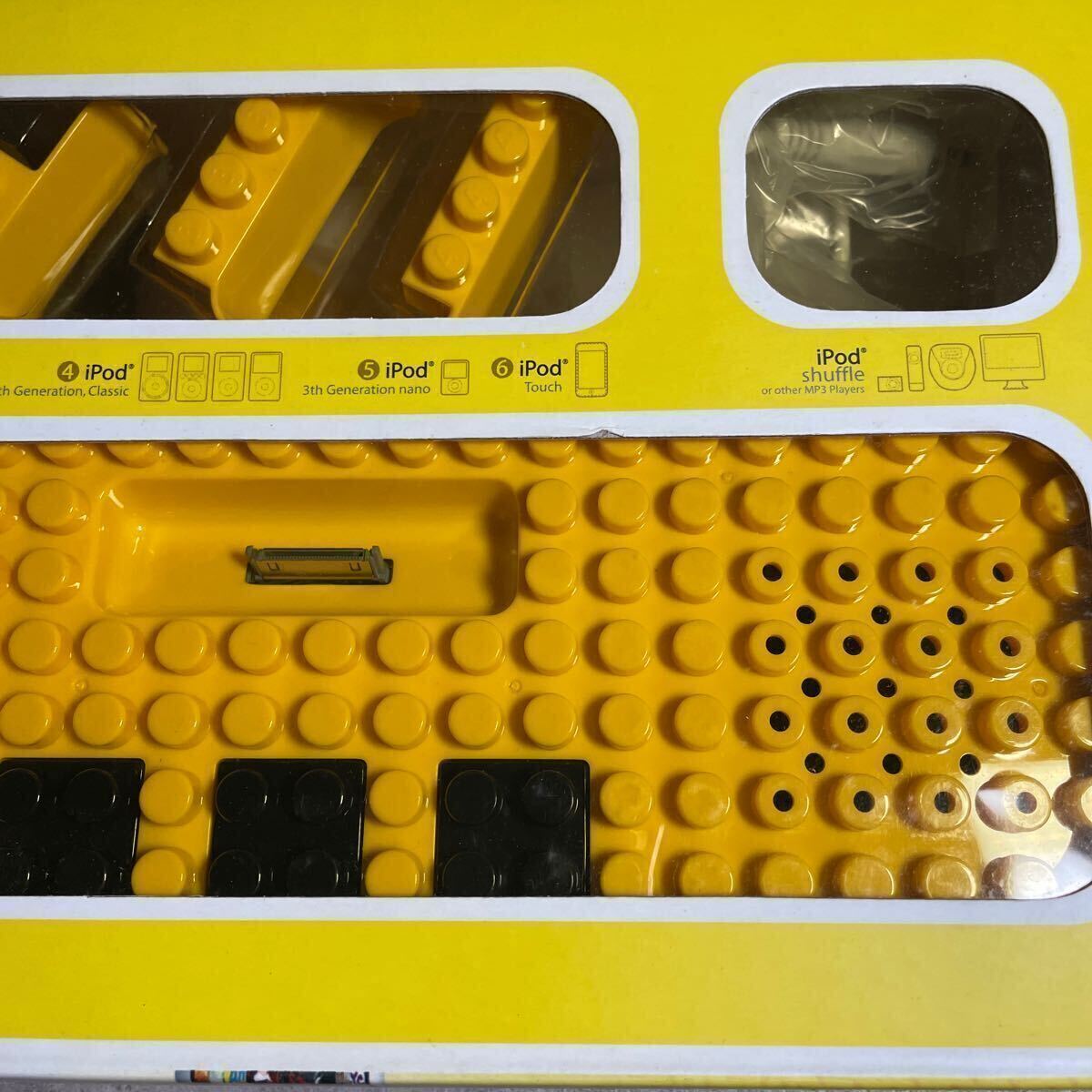 hz102 新品 未使用品 LEGO レゴ レゴブロックipod スピーカー 6-99 BB 5001 大型ブロックスピーカー 便利 オシャレ 黄色 ポータブル _画像6