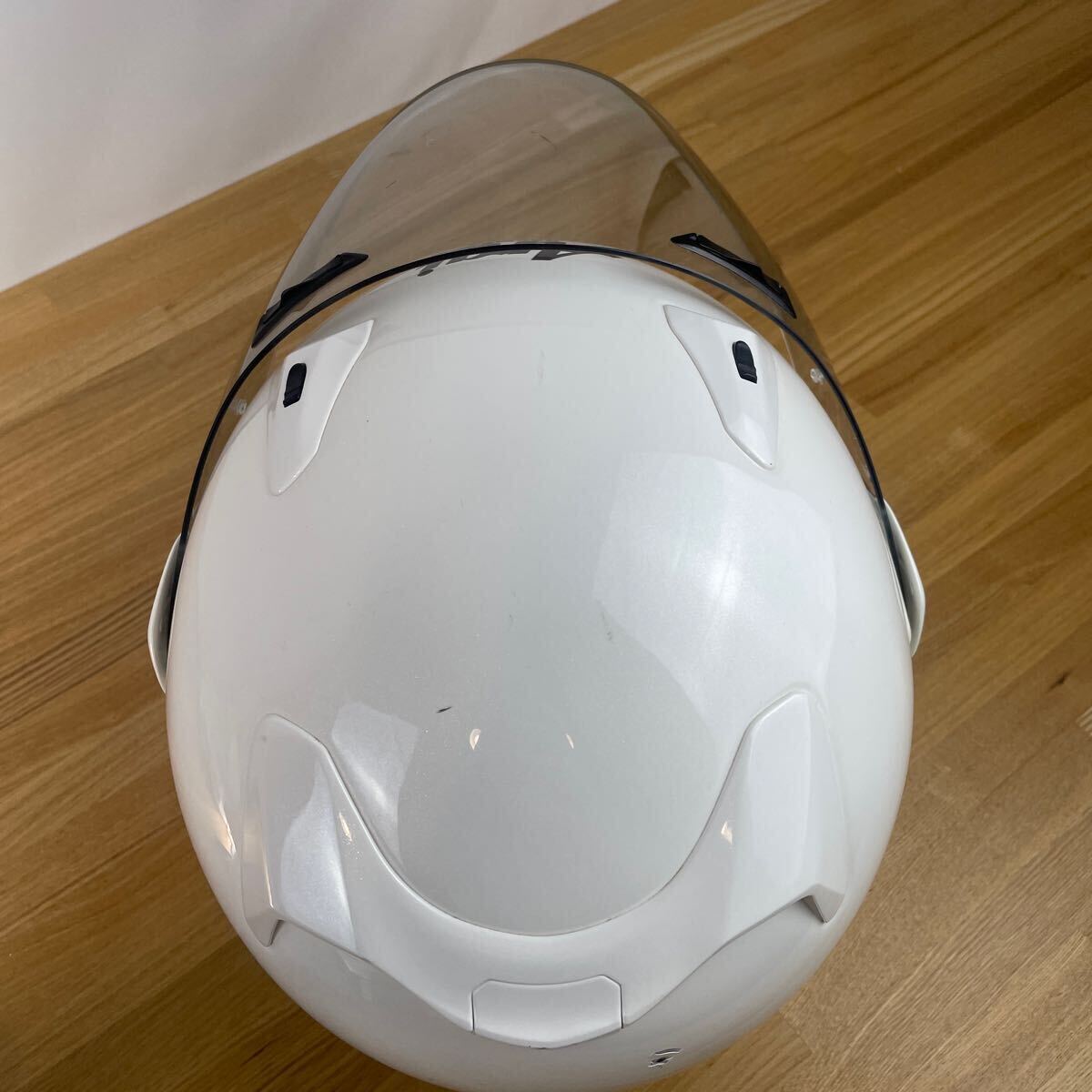 hz140 美品 Arai アライ ヘルメット CT-Z ホワイト フルフェイス ヘルメット オートバイ シールド XLサイズ ジェット ヘルメット フィット_画像9