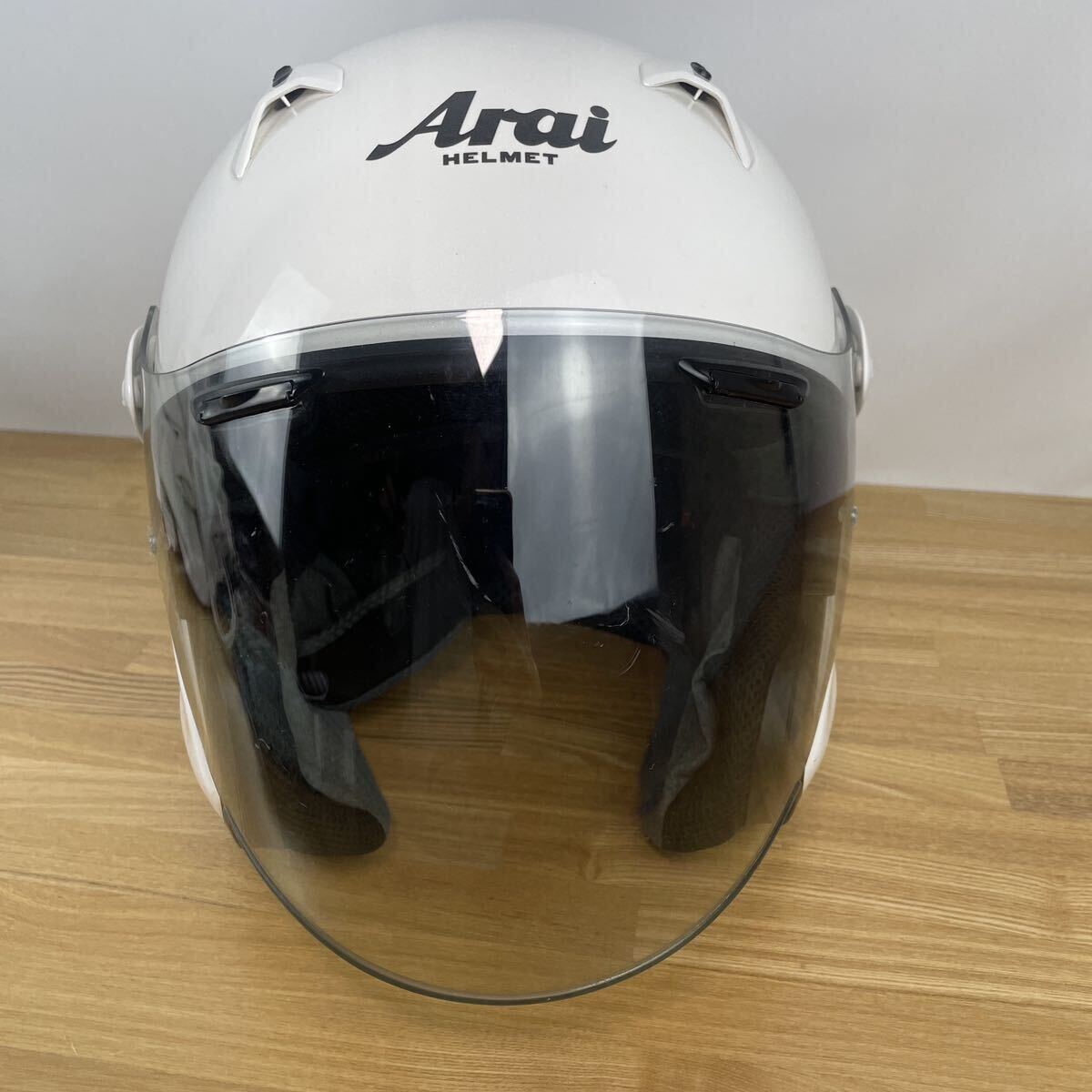 hz140 美品 Arai アライ ヘルメット CT-Z ホワイト フルフェイス ヘルメット オートバイ シールド XLサイズ ジェット ヘルメット フィット_画像1