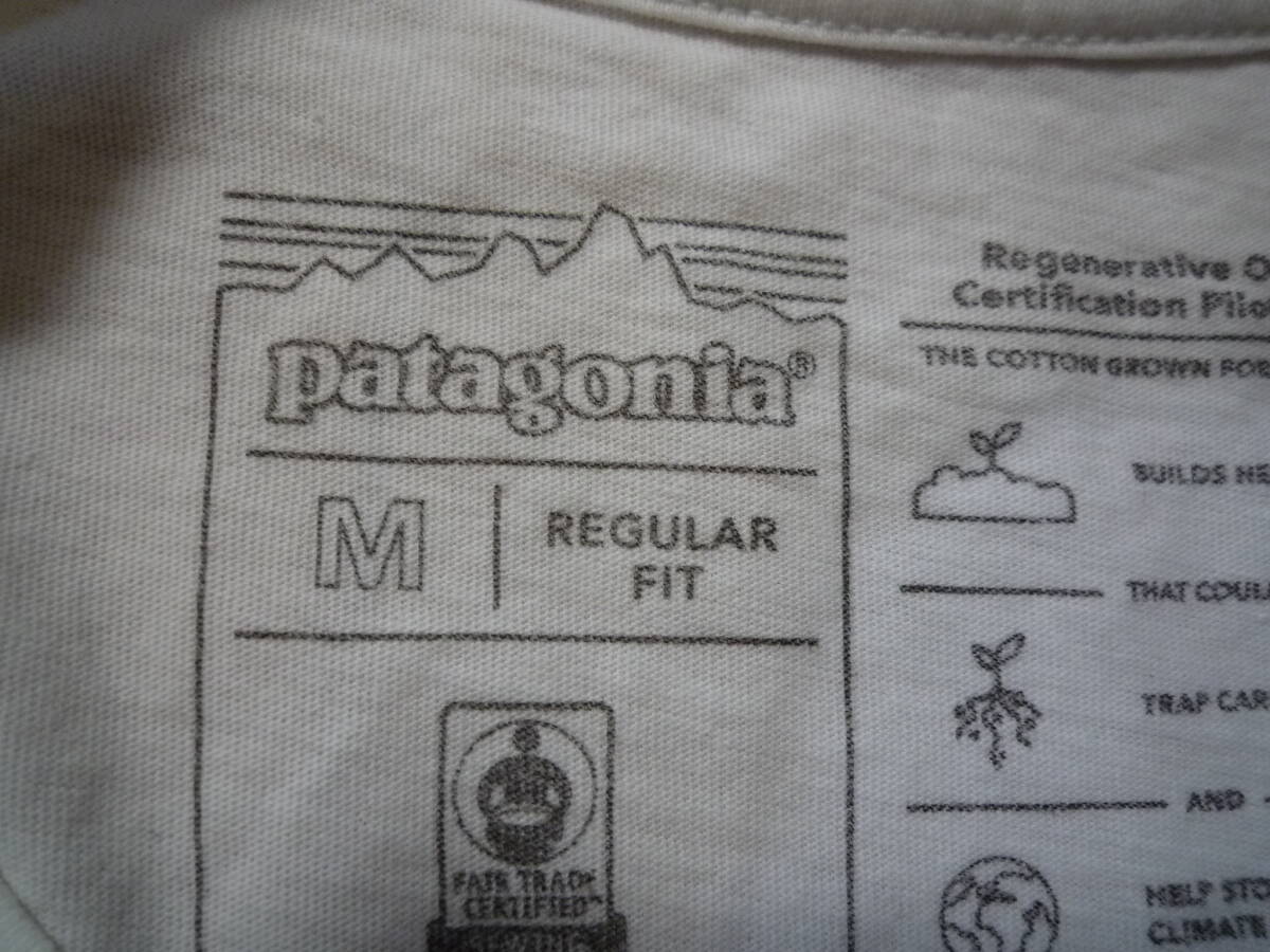 【新品】PATAGONIA（パタゴニア）M'S ALPINE ICON REGENERATIVE ORGANIC COTTON T-SHIRT☆37400 SP21☆半袖Tシャツ☆白色☆Mの画像7