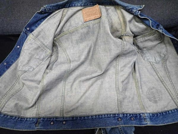 USED Levi's　リーバイス　LOT557 表記サイズ40　ジージャン ジーンズジャケット ビッグE　復刻　デニムジャケット drt2404_画像7