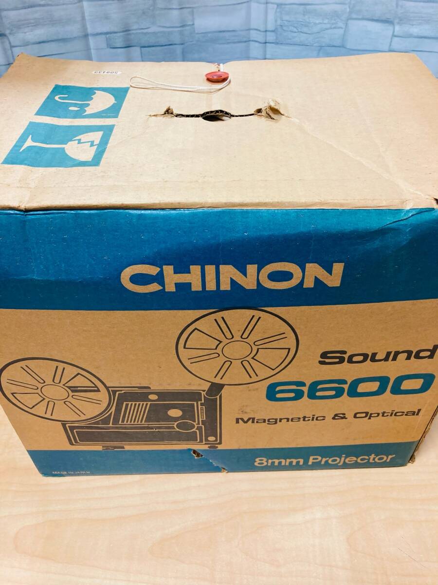 ビンテージ映写機 CHINON Sound 6600 Magnetic & Optical 8mm Projector 電通確認 経年保管品