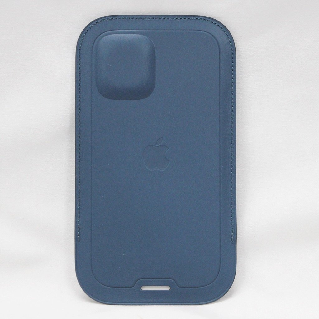 Apple アップル MagSafe対応 iPhone 12 mini レザースリーブ バルティックブルー ケース m5-36182 中古品 m_z(j)の画像2