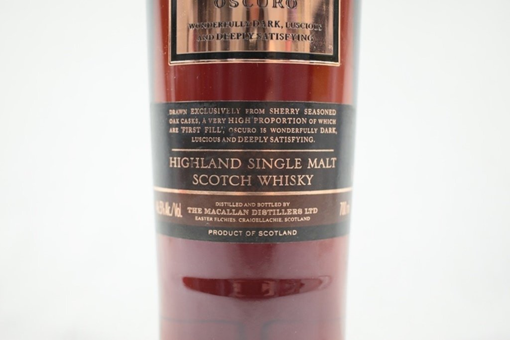 ◎【1スタ！】未開栓 THE MACALLAN ザ・マッカラン OSCURO オスクーロ スコッチウイスキー 700ml 46.5% スコットランド 箱付き 酒_画像5