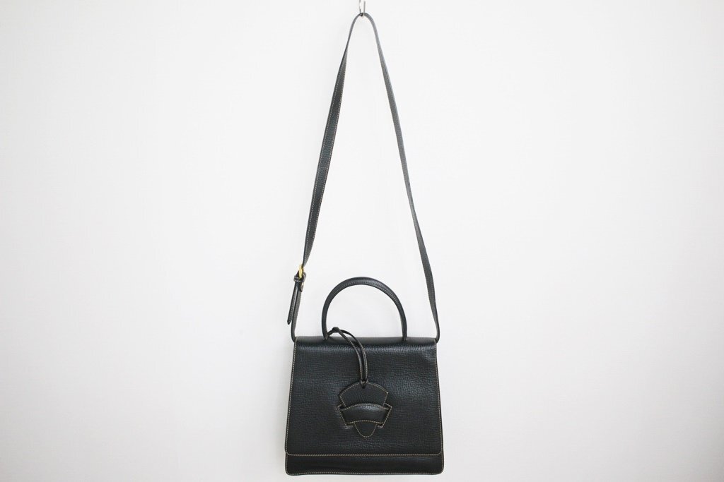 ◎ 中古品 LOEWE ロエベ バルセロナ ハンドバッグ ショルダーバッグ 2WAYバッグ レザー ブラック レディースの画像10