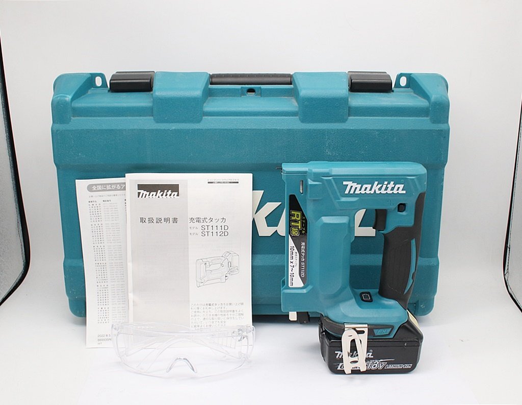 【1円】マキタ 充電式タッカ ST112D 18V RT線 動作確認済み バッテリー付 現状品 makita z24-952 中古品 z_tの画像1