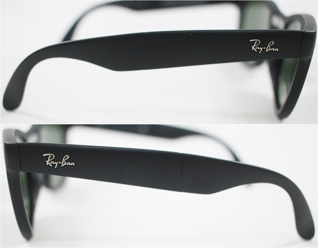 ◎ 中古美品 Ray Ban レイバン RB4105 50ロ22 140 FORDING WAYFARER 折り畳み ブラック メンズ サングラス 眼鏡 ケース付きの画像6