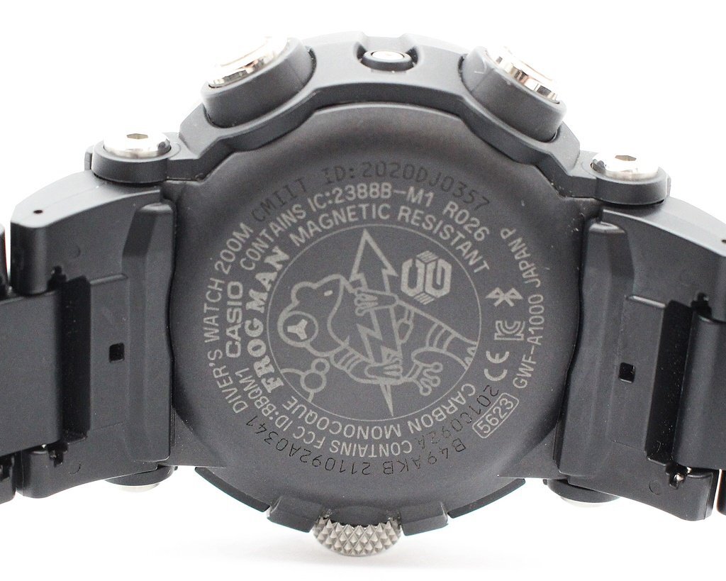  Casio G shock GWF-A1000C-1AJF G-SHOCK Frogman analogue radio wave solar wristwatch operation verification ending CASIO z24-1259 secondhand goods z_w