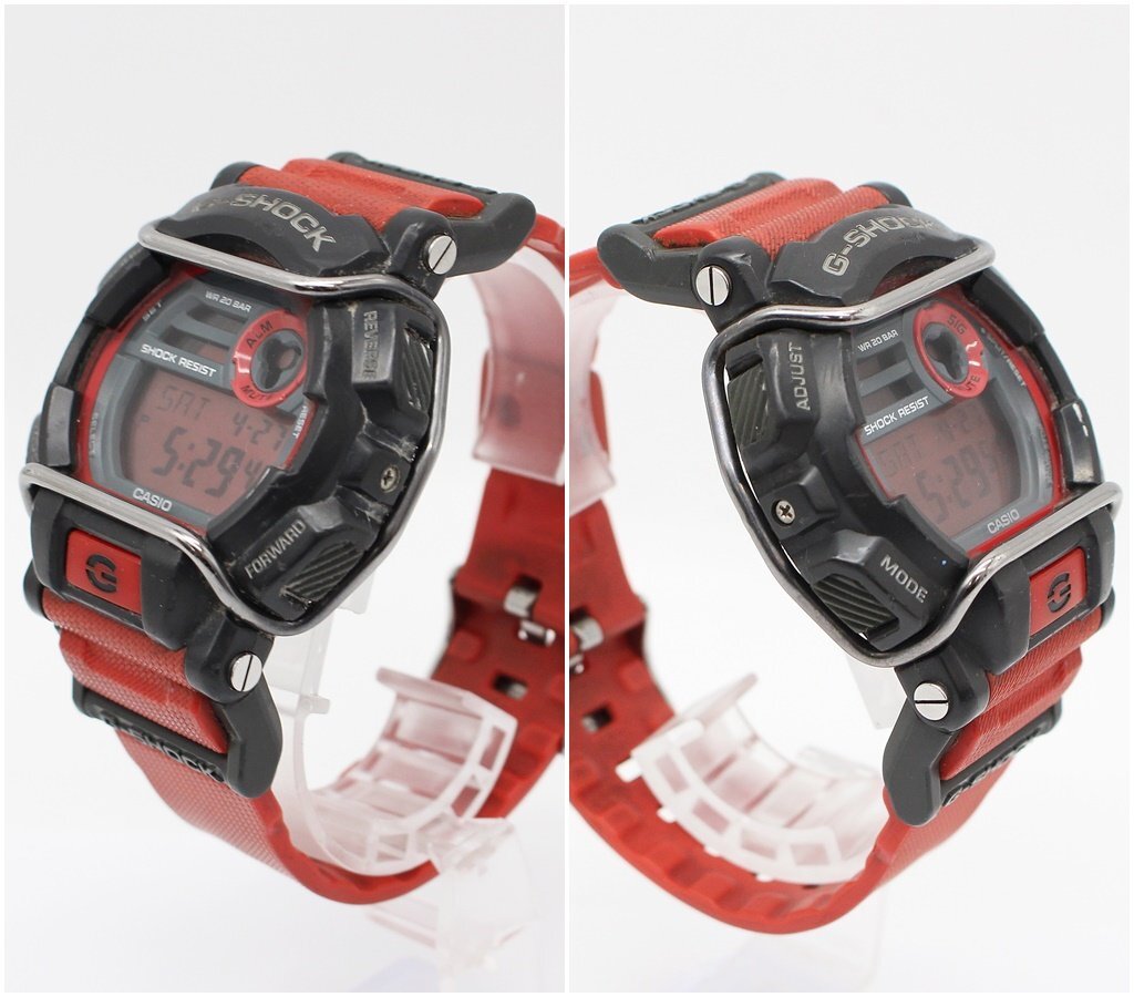 カシオ Gショック GD 400 腕時計 デジタル レッド 赤 メンズ G-SHOCK CASIO z24-1277 中古品 z_wの画像2