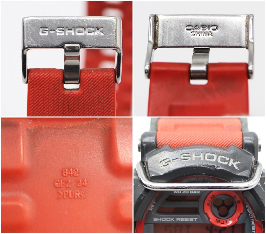 カシオ Gショック GD 400 腕時計 デジタル レッド 赤 メンズ G-SHOCK CASIO z24-1277 中古品 z_wの画像7