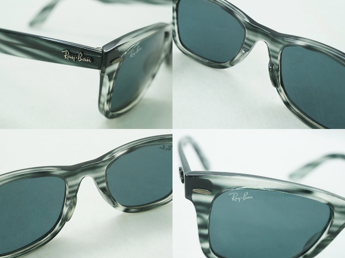 ☆【中古】RayBan レイバン WAYFARER RB4340 6432R5 50□22 サングラス ストライプブルーハバナ k_b 24-1048の画像8