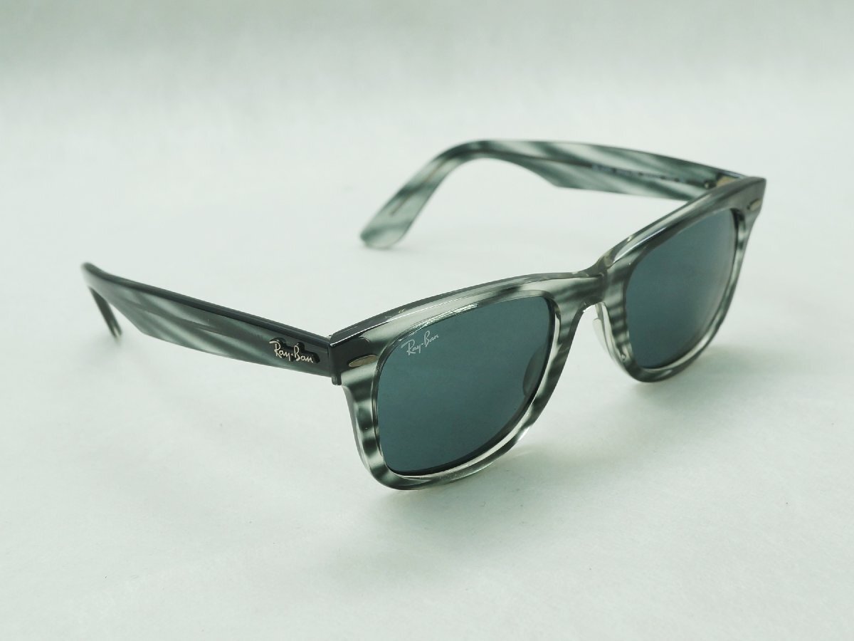 ☆【中古】RayBan レイバン WAYFARER RB4340 6432R5 50□22 サングラス ストライプブルーハバナ k_b 24-1048の画像3