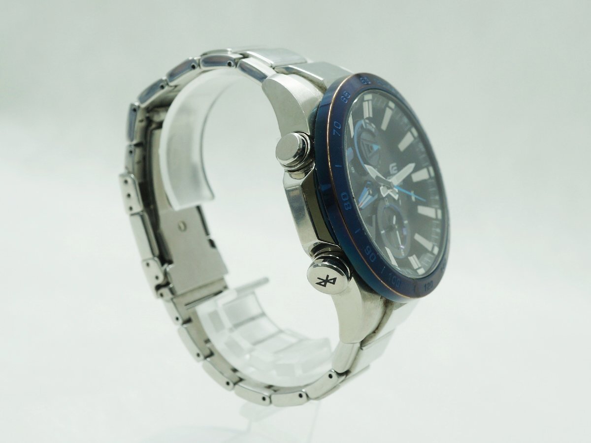 ☆【中古】CASIO EDIFICE EQB-800DB-1AJF 腕時計 メンズ タフソーラー スマートフォンリンク デイデイト k_w 24-1433_画像3