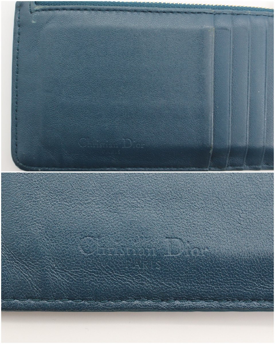 クリスチャン ディオール レディディオール スモールジップカードホルダー カードケース コインケース Christian Dior z24-1033 中古品 z_