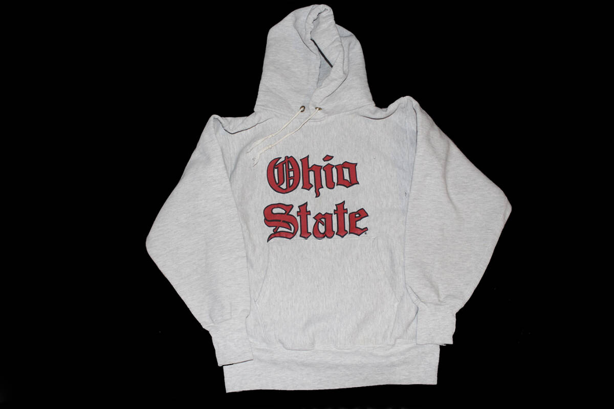 90’S CHAMPION REVERSE WEAVE OHIO STATE HOODIE SIZE L MADE IN USA チャンピン オハイオ パーカー_画像1