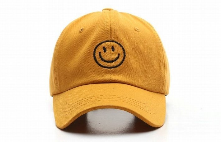 キャップ 帽子 メンズ レディース スマイル 笑顔 ニコニコ 刺繍 シンプル 9009978 N-2 ブラック_画像5