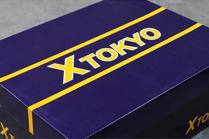 X TOKYO 厚底 スニーカー メンズ ニットスニーカー ソックススニーカー スリッポン ハイカット 靴 3651 ブラック 25.0cm / 新品_画像9