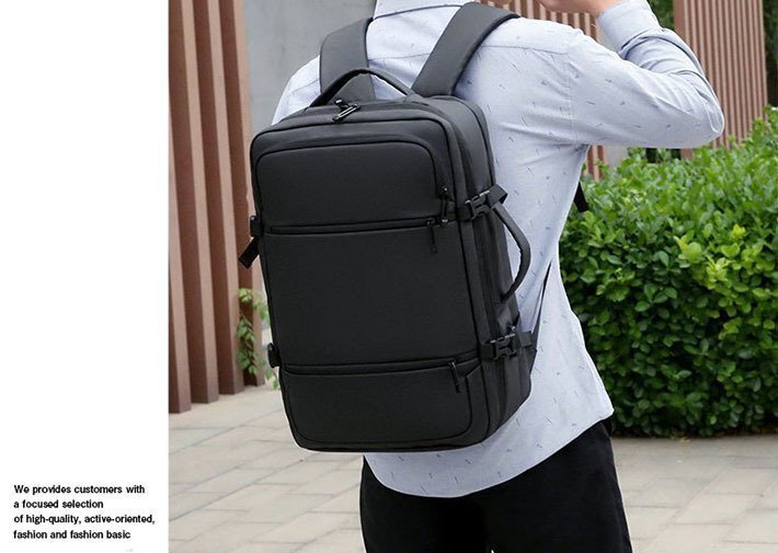 [30L high capacity multifunction ] business rucksack rucksack men's business bag rucksack USB port 7990375 black new goods 1 jpy start 