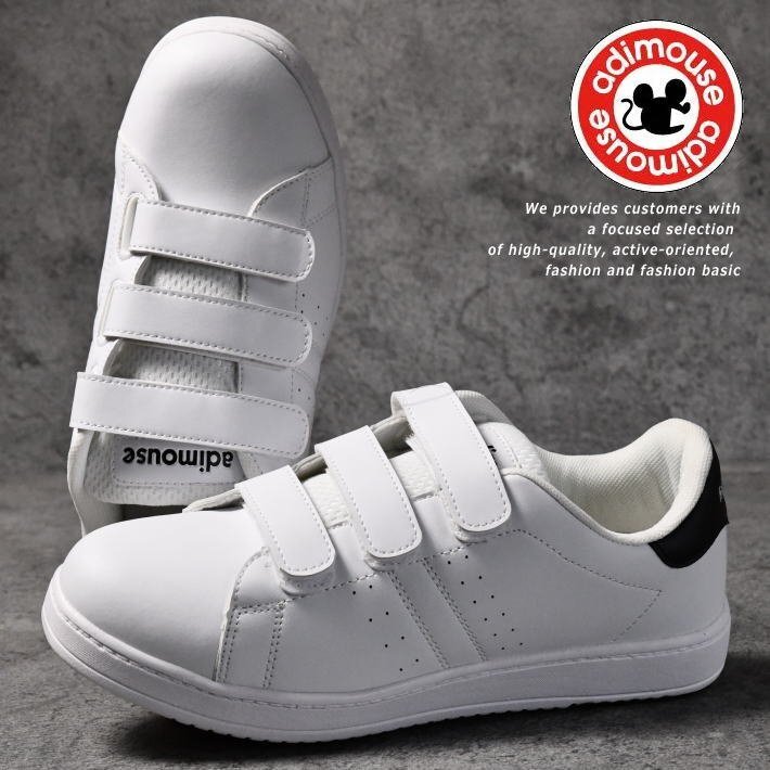 Adimouse スニーカー シューズ 靴 メンズ スポーツシューズ ランニングシューズ ウォーキング 1608 ホワイト/ブラック 26.5cm / 新品の画像1