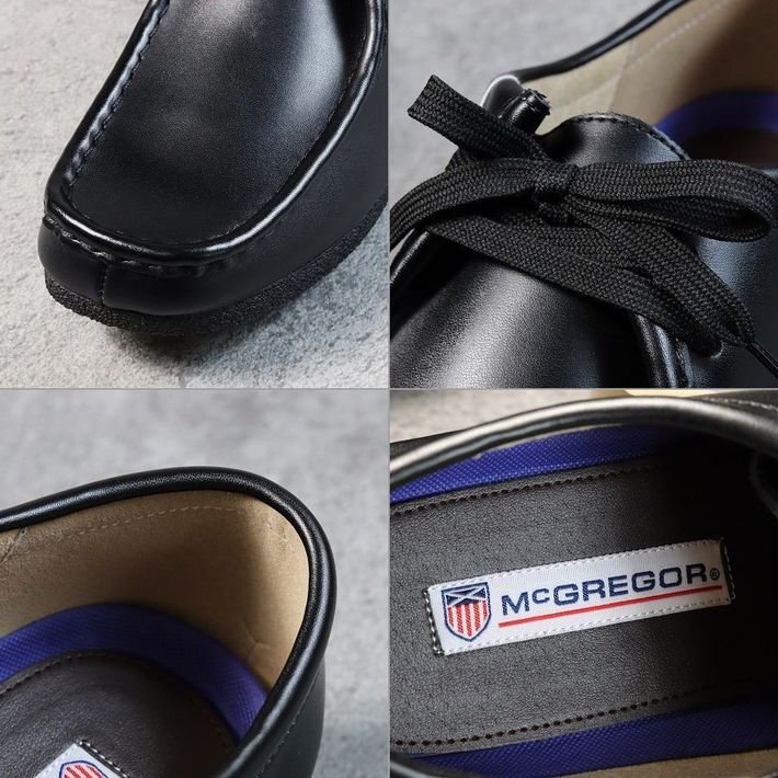 McGREGOR ブーツ メンズ 本革 牛革 レザー モカシンシューズ カジュアル シューズ MC4000 ブラック 26.5cm / 新品 1円 スタートの画像8
