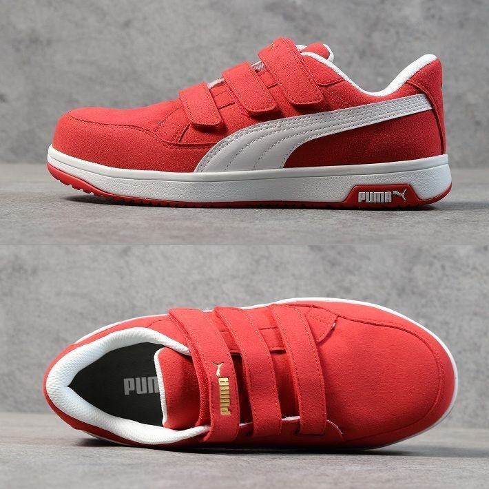 PUMA プーマ 安全靴 メンズ エアツイスト スニーカー セーフティーシューズ 靴 ブランド ベルクロ 64.204.0 レッド ロー 26.0cm / 新品の画像4