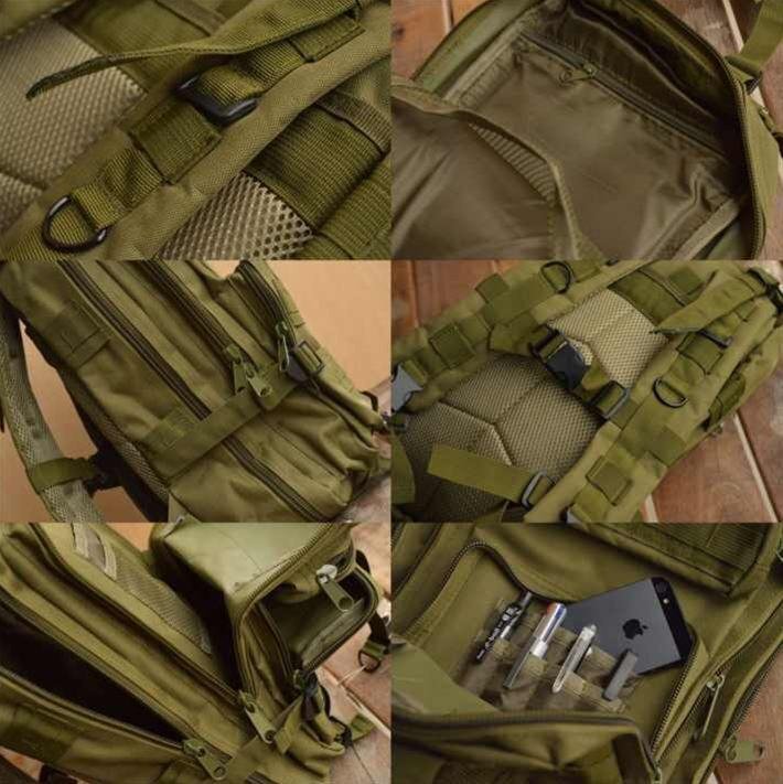 25L リュックサック リュック デイパック バックパック メンズ Military Tactical アサルトリュック 多機能 7999845 オリーブ 新品の画像5