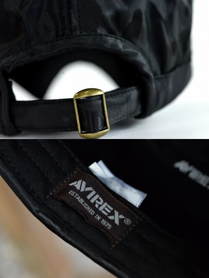 AVIREX 限定 ブラックシリーズ アビレックス 帽子 キャップ ワークキャップ メンズ 14587800-80 ブラック 新品 1円 スタート_画像8