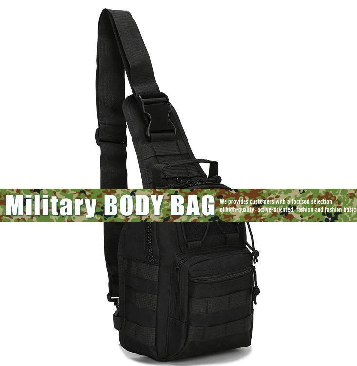  body bag bag one shoulder men's Military military body bag 7998661 black new goods 1 jpy start 