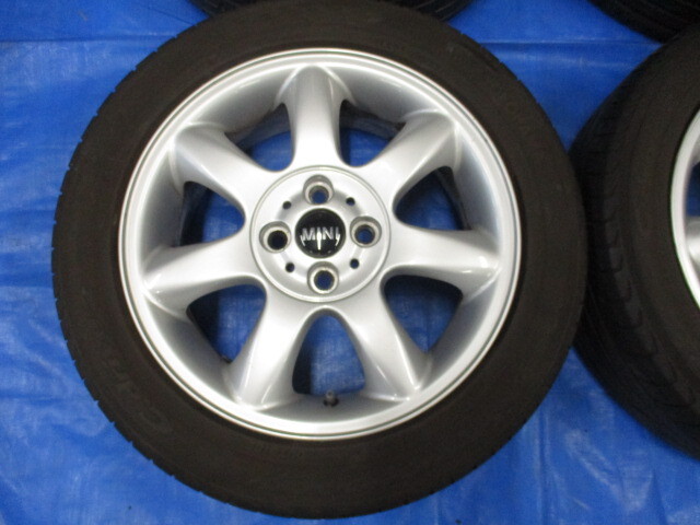 ●BMW MINI mini ミニ R56 R55 R53 R52 R50 純正 16インチ アルミ ホイール 100PCD 4H ヨコハマ 195/55R16 4本セット●の画像5