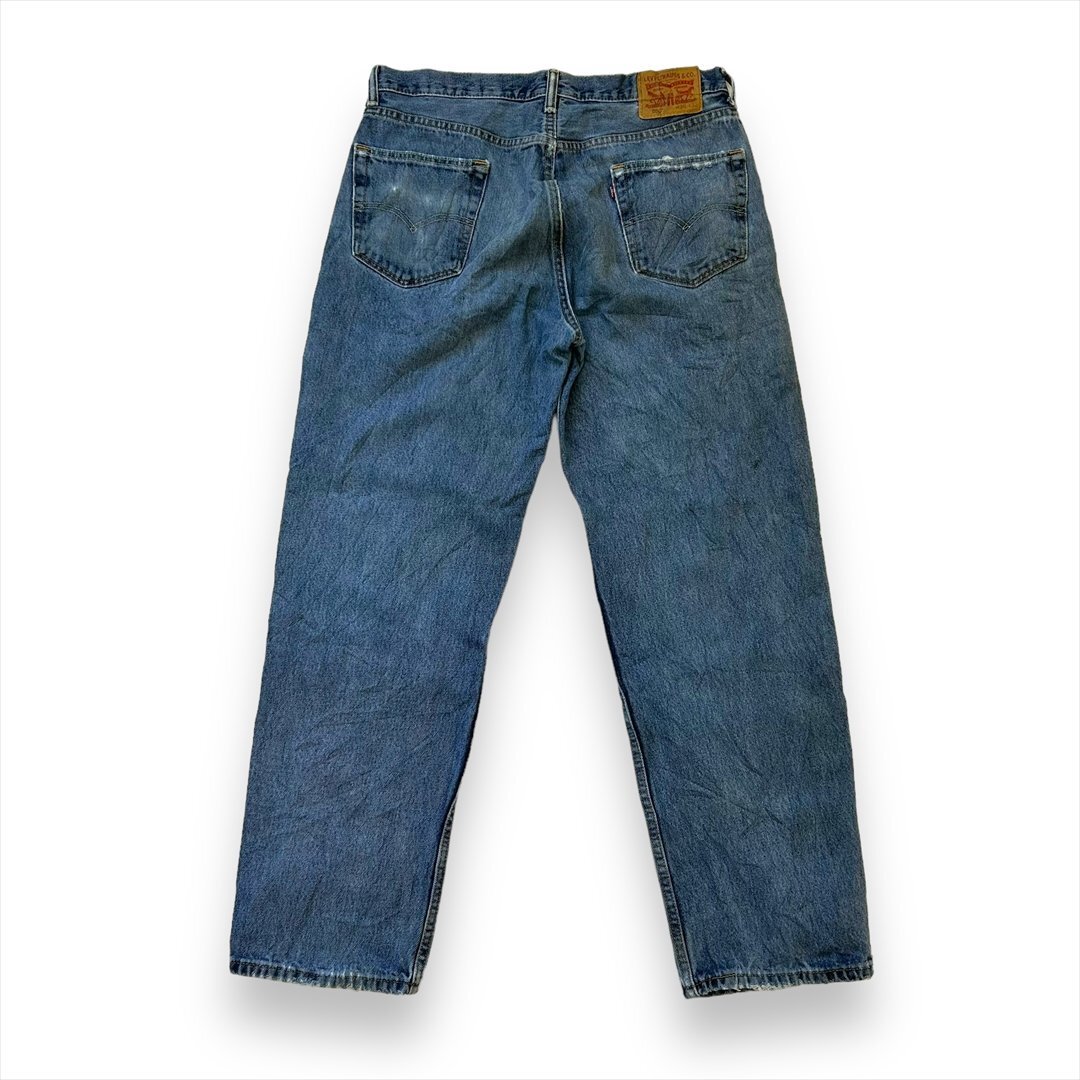 リーバイス ボトムス ブルー LEVIS 古着 メンズ W36 L32 550 ワイドジーンズ 工場番号4996_画像3