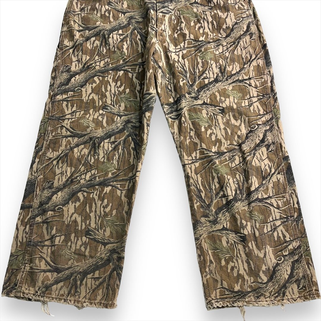 Mossy Oak モッシー オーク オーバーオール 柄物 古着 メンズ L アウトドア ハンティング リアルツリーカモ USA製_画像4