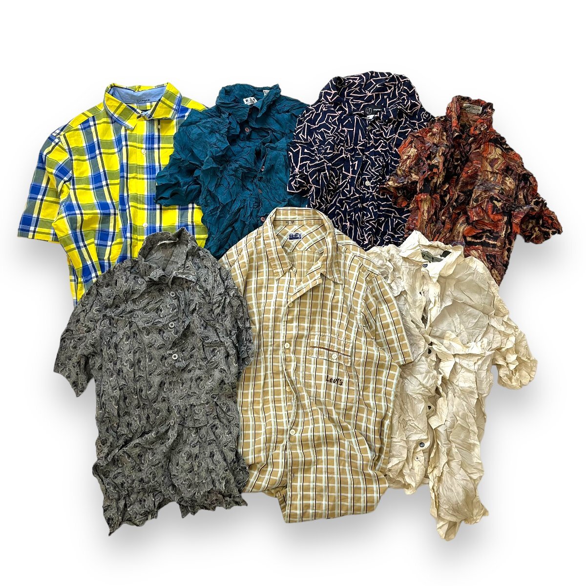 トミー チャップス リーバイス 半袖シャツ柄シャツ シルクシャツ 夏物 15着セット まとめ売り 古着転売の画像2