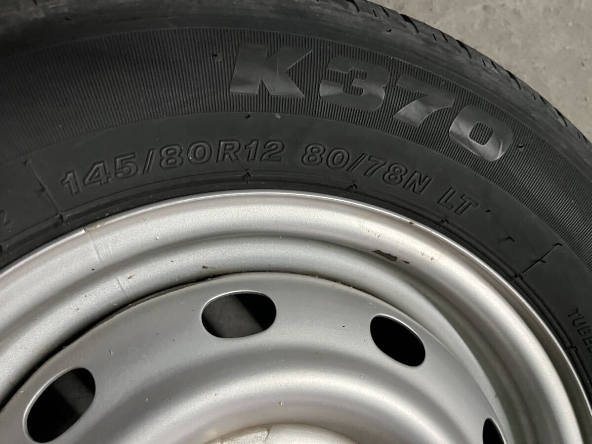 00225 ブリジストン K370 タイヤ ホイール　4本セット　145/80R12 20年07週　DAIHATSU アトレー　S220G 純正_画像7