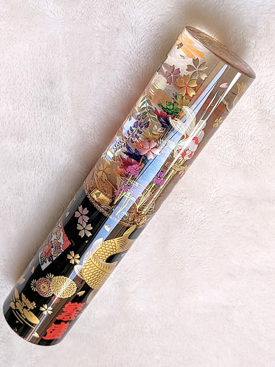 剣財宝ノブ 203mm 水中花 シフトノブ 金箔 全面デコ 金塊 金貨 銀貨 昭和 特注 旧車 デコトラ トラック野郎 カミオン 令和 当時 VIP (48)の画像2