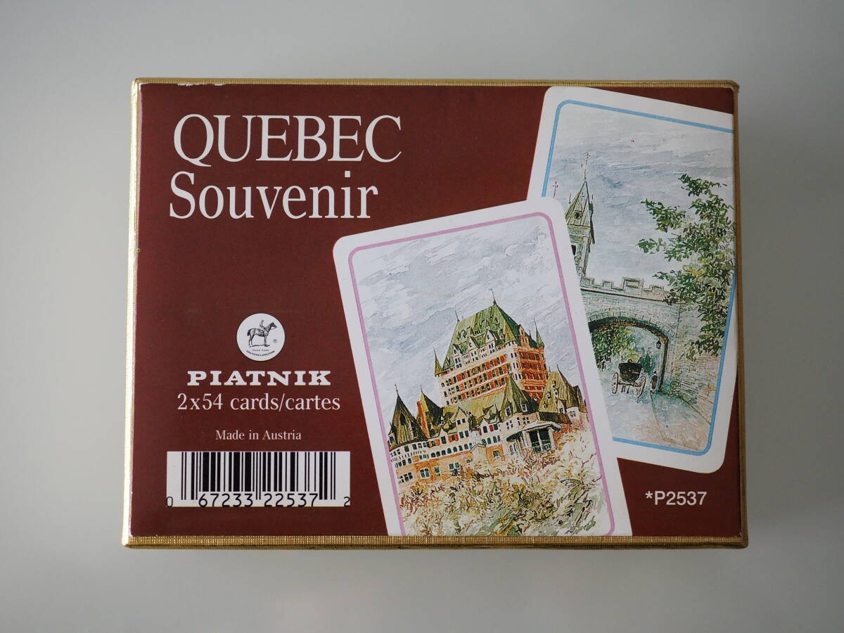 【トランプ】ブリッジサイズ カード ケベック土産 オーストリア製 ケベック PIATNIK QUEBEC Souvenir_画像1