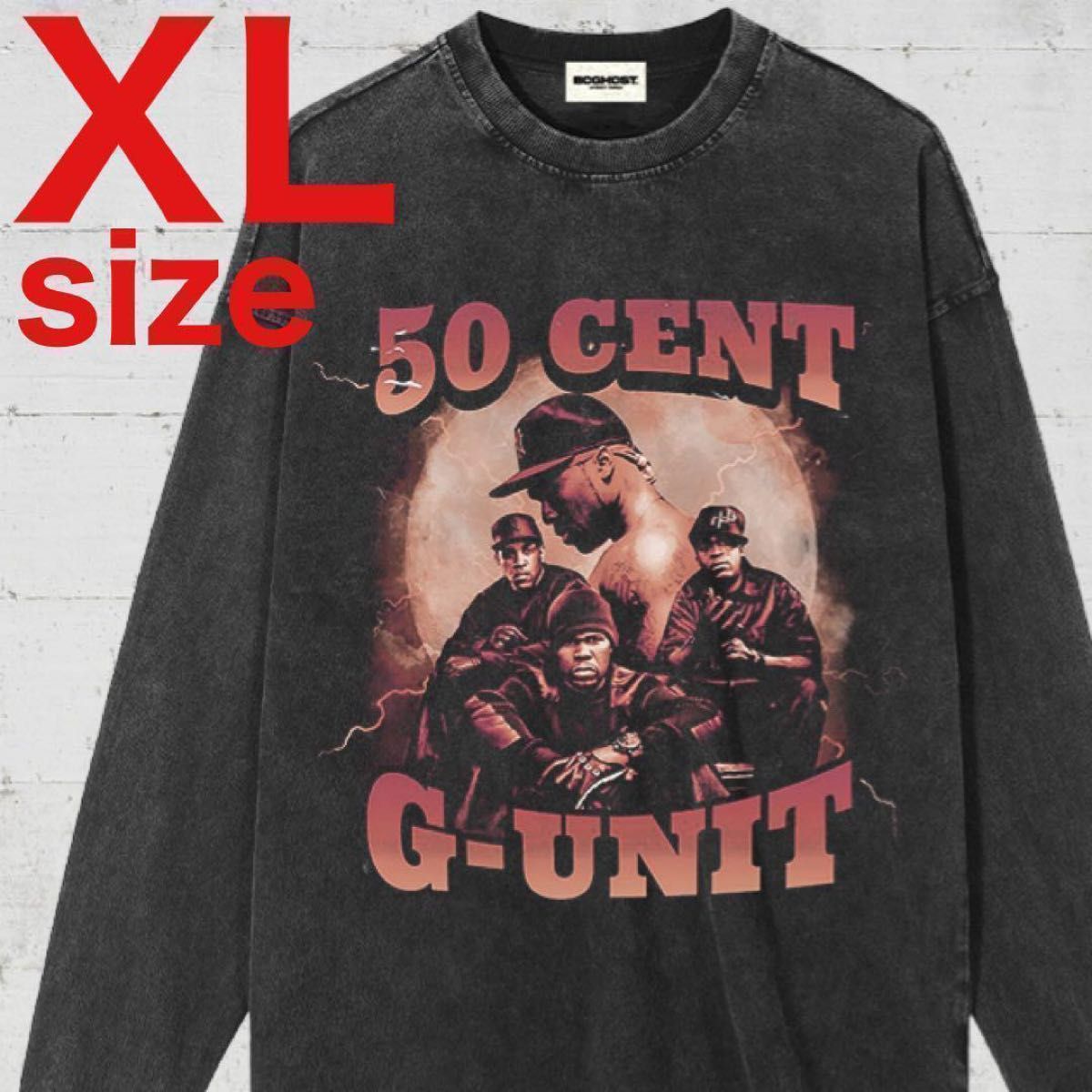 【希少】50Cent　50セント　ロングスリーブTシャツ　ロンT　ブラック　XL