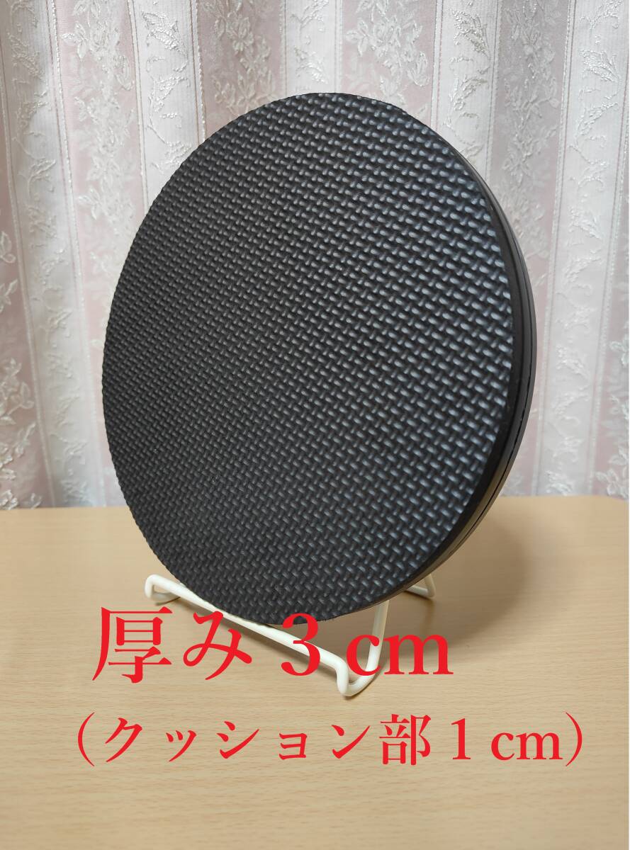 1点づつ加工販売 径22cm ブラック・防水クッション仕様 回転台  / 回転テーブル  /  回転盤（新品内部調整・潤滑剤塗布済み）の画像2