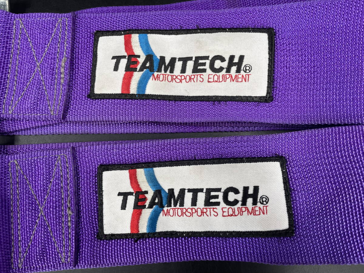 □M115 TEAMTECH チームテック 4点式シートベルト ベルトのみ レーシングハーネス 紫 パープルの画像4