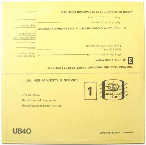 英 ダブ、レゲー UB40 LP Signing Off LP 33RPMと12“ 45RPMの2枚組 1980年の画像2